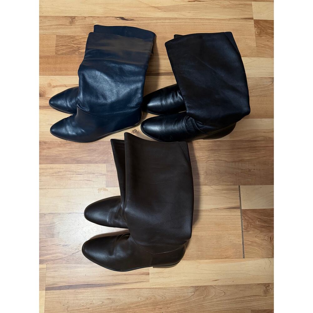 JC Penny Almond Toe Block Heel Mid Calf Boots Bundle Of 3 8.5